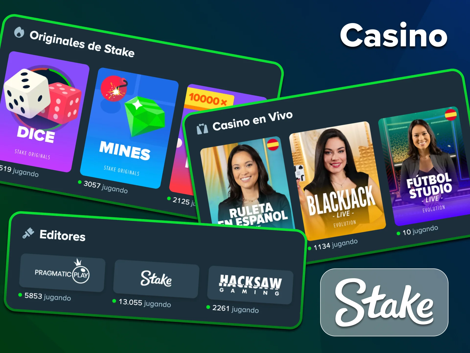 Disfruta jugando una amplia gama de juegos de casino Stake.
