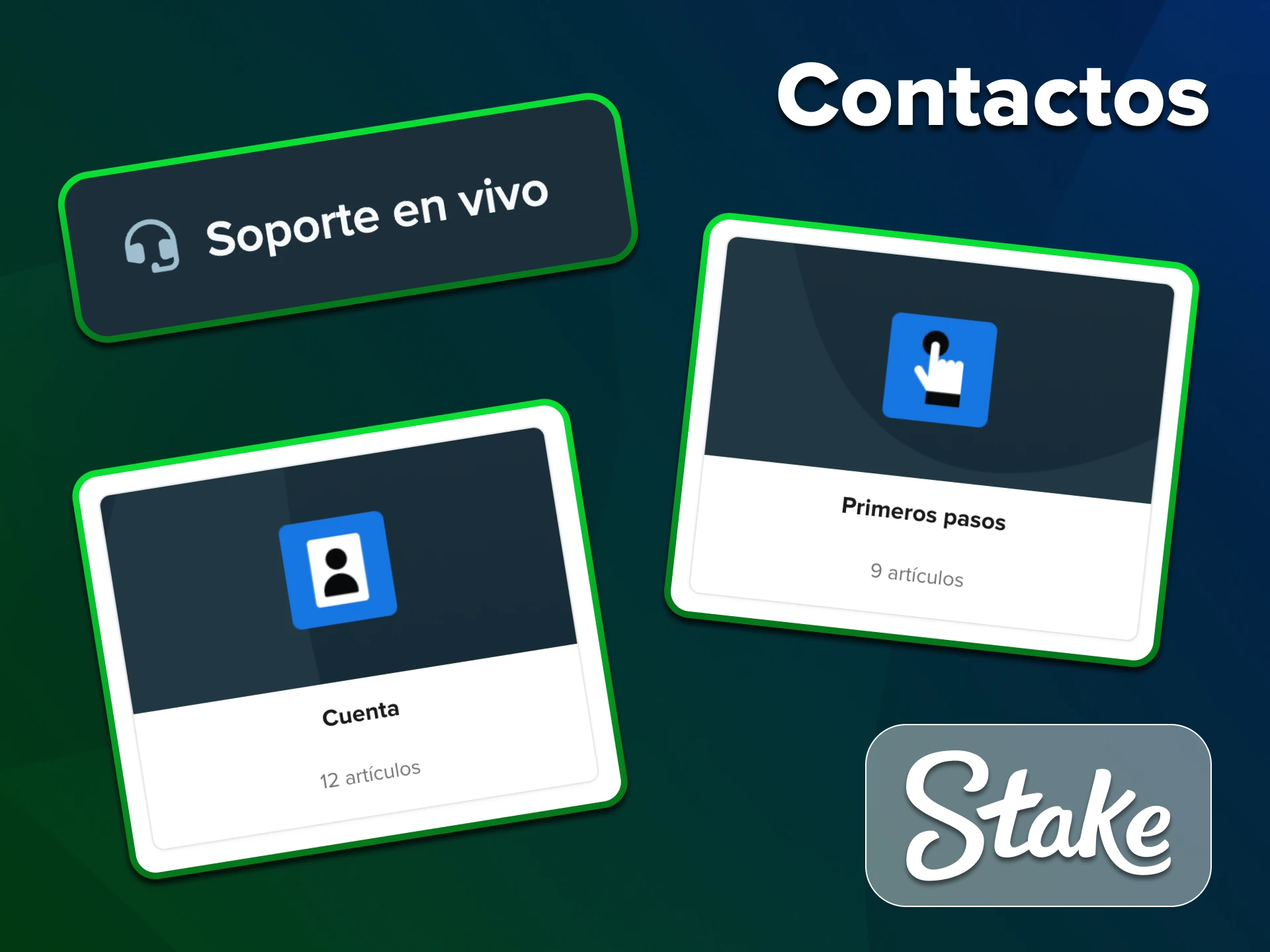 Visita el centro de ayuda de Stake para ver las preguntas frecuentes.