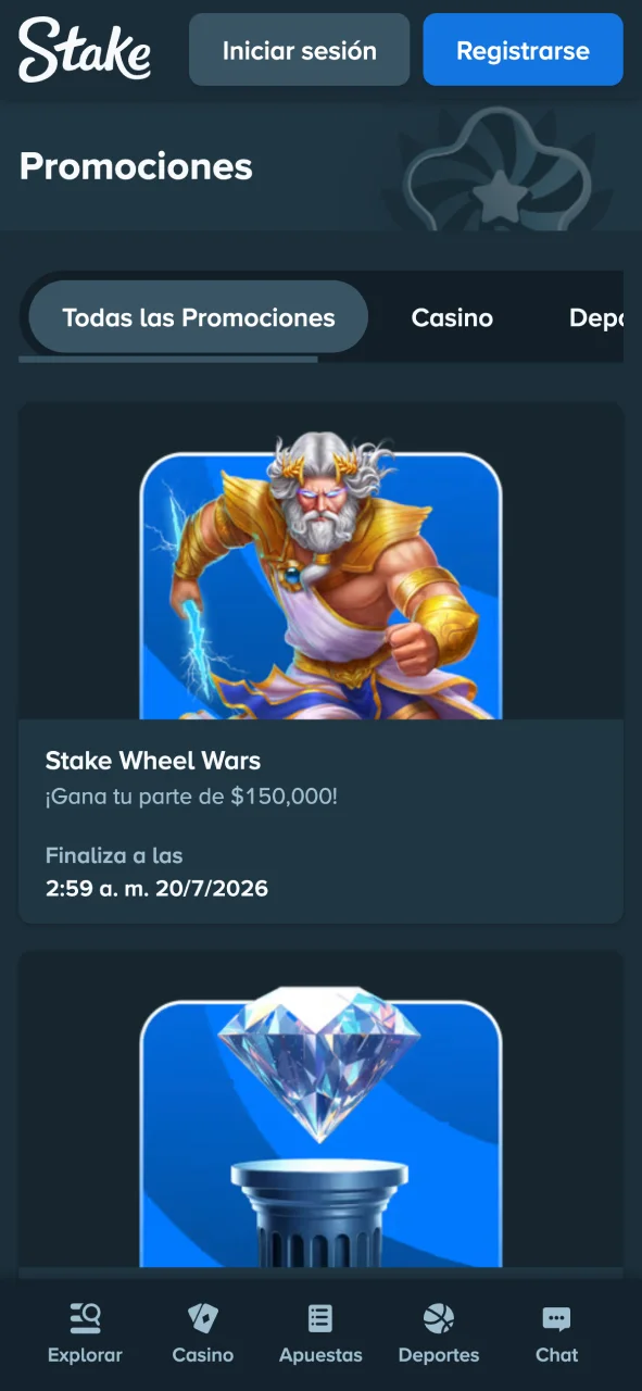 Revisa el catálogo de bonos que Stake tiene para sus usuarios.