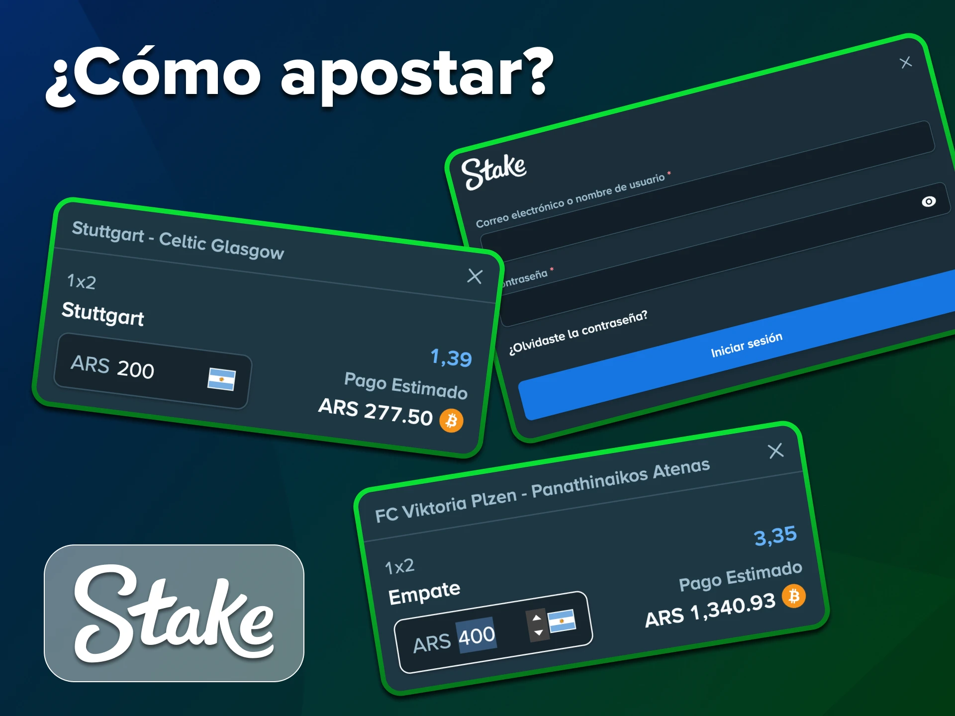 Sigue los pasos para realizar apuestas de fútbol rápidamente en Stake.