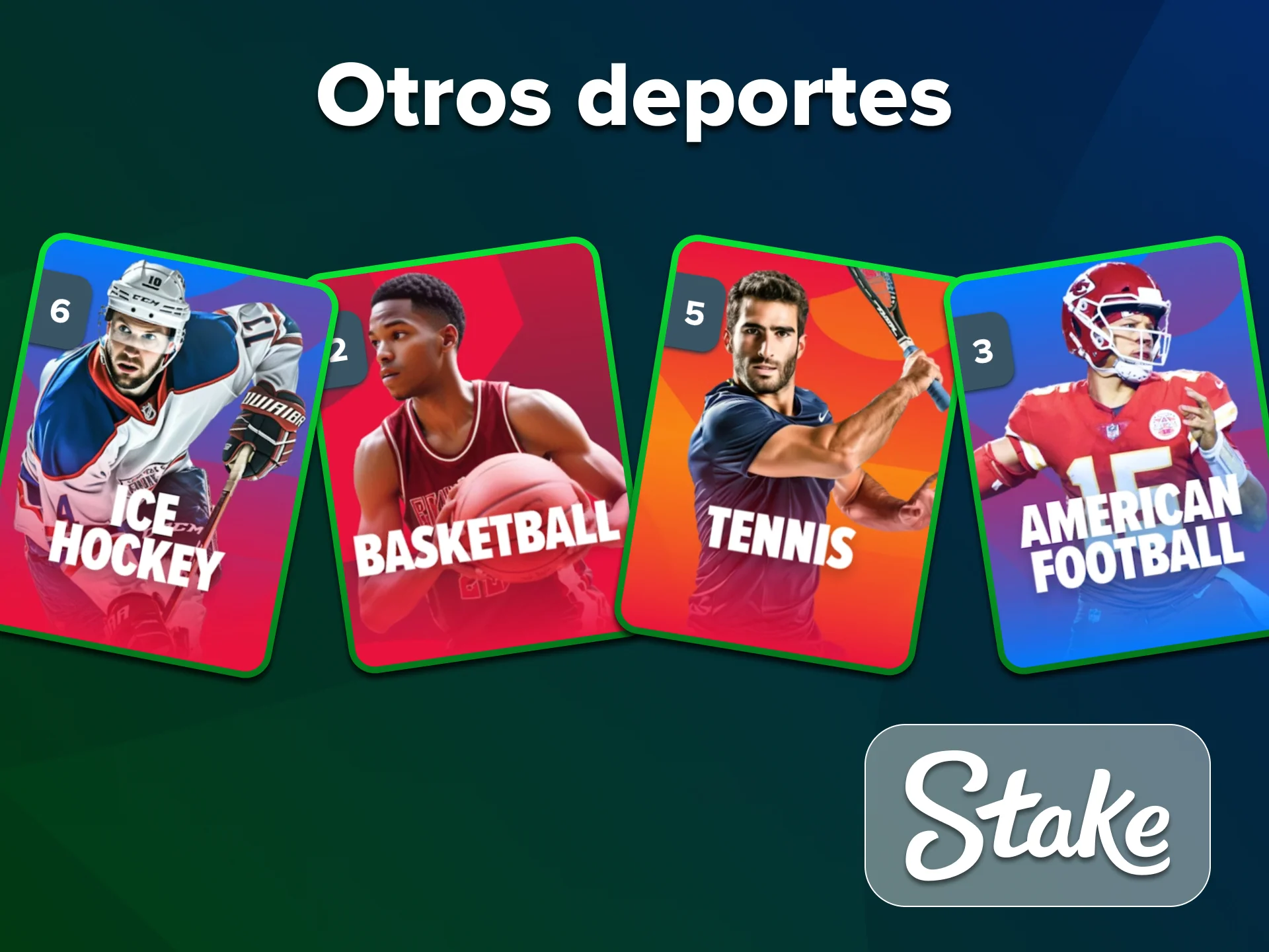 Realice apuestas en otros deportes disponibles en el sitio web de Stake.