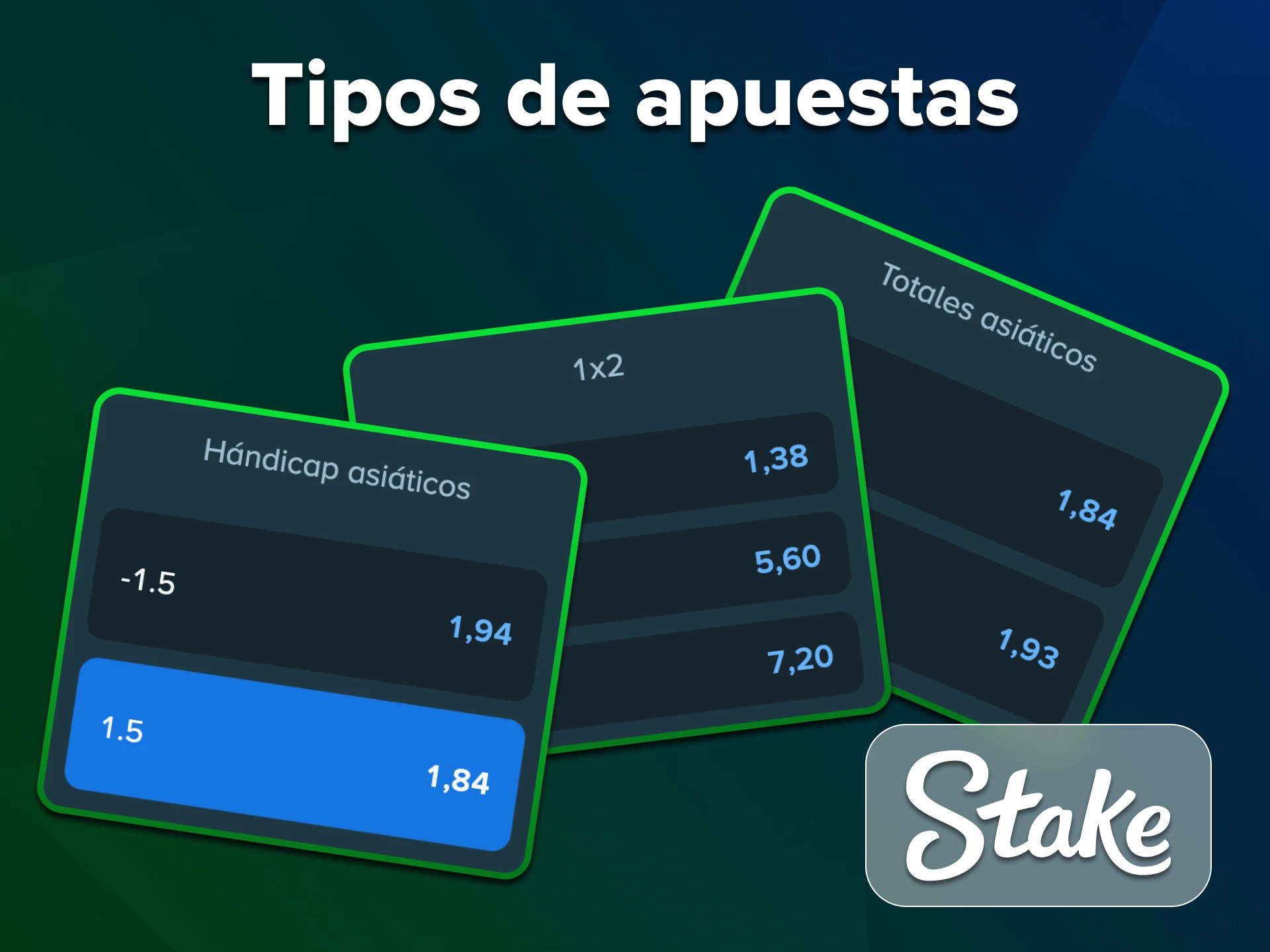 Stake ofrece una variedad de mercados de fútbol.