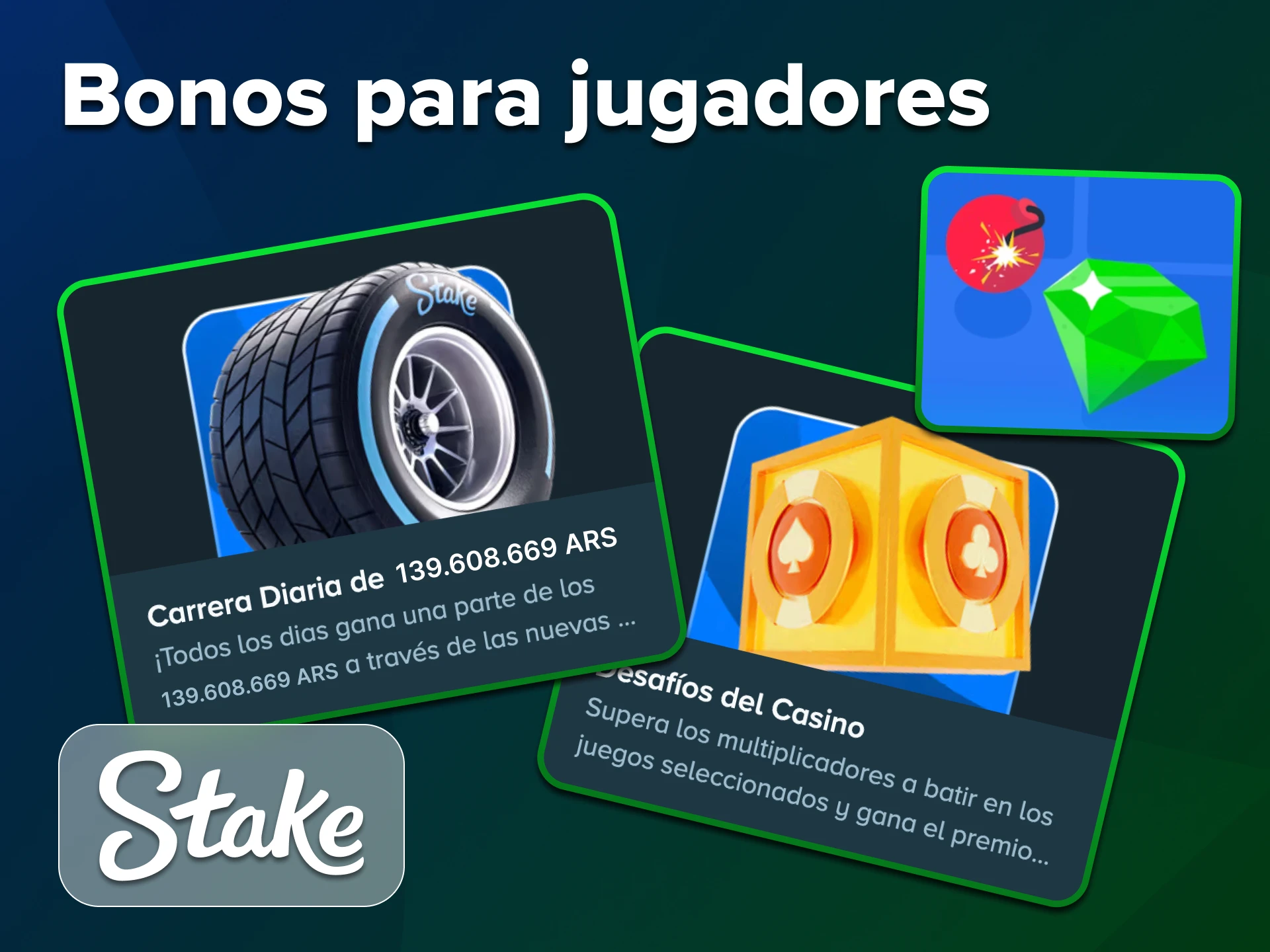 Utilice las promociones generales de la plataforma Stake para Minas.