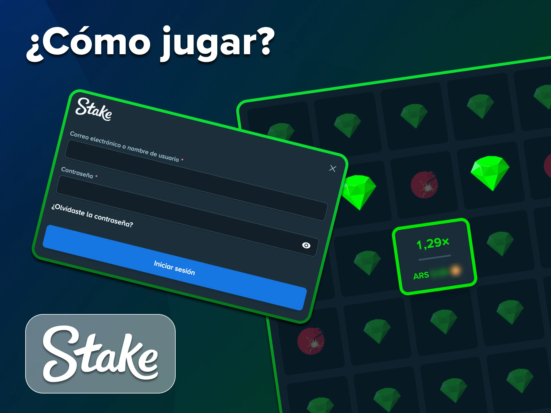 Sigue los pasos para comenzar a jugar al juego Stake Mines.