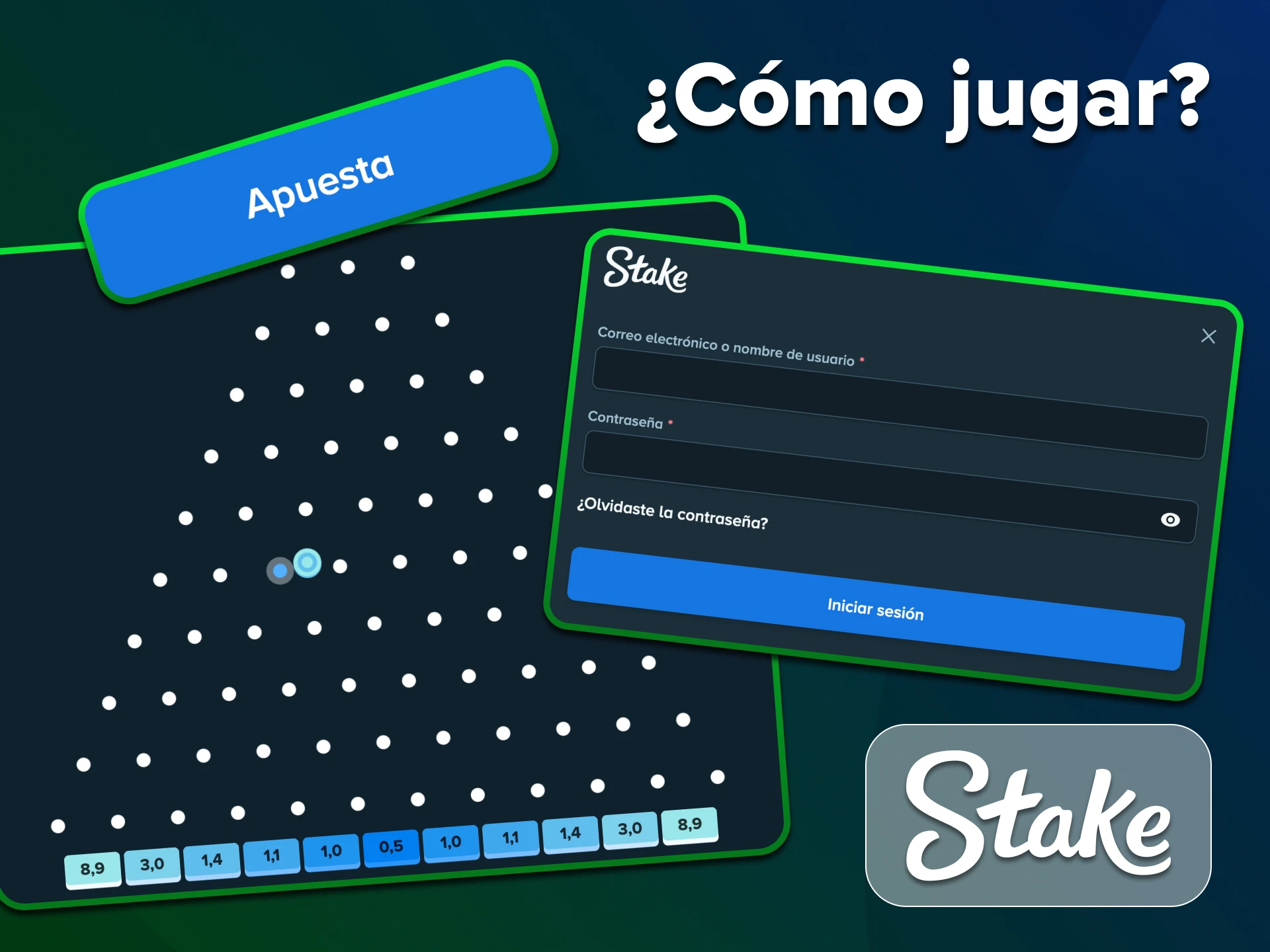 Sigue los pasos para empezar a jugar a Stake Plinko.