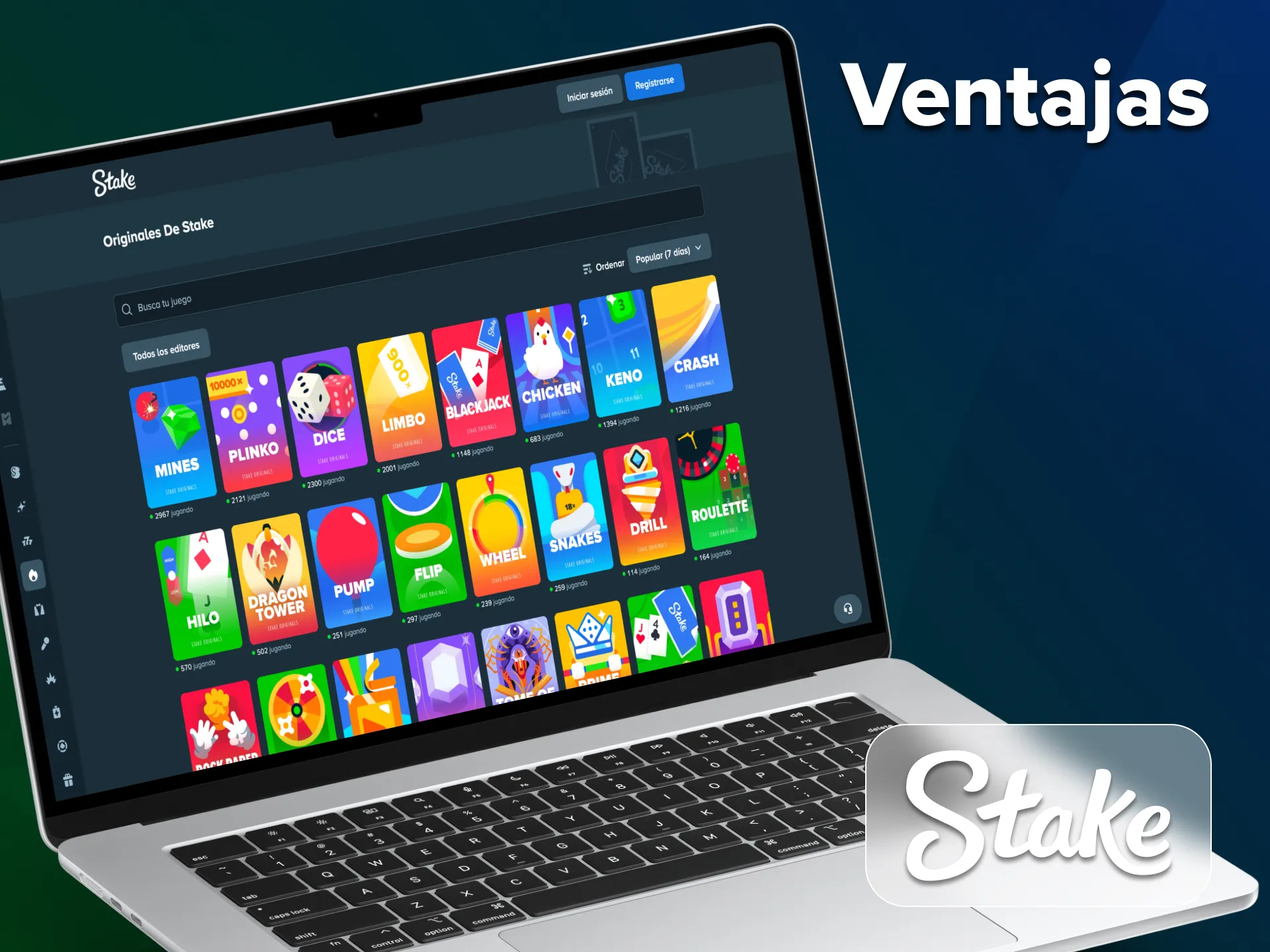 Empieza a jugar a los juegos de Stake Originals para obtener beneficios.