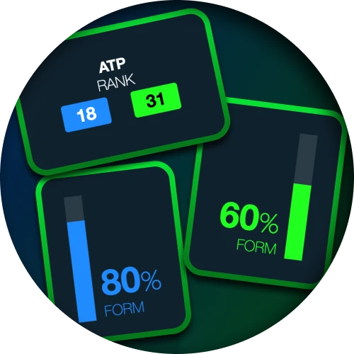 Siga las estadísticas en tiempo real en las apuestas de tenis de Stake.