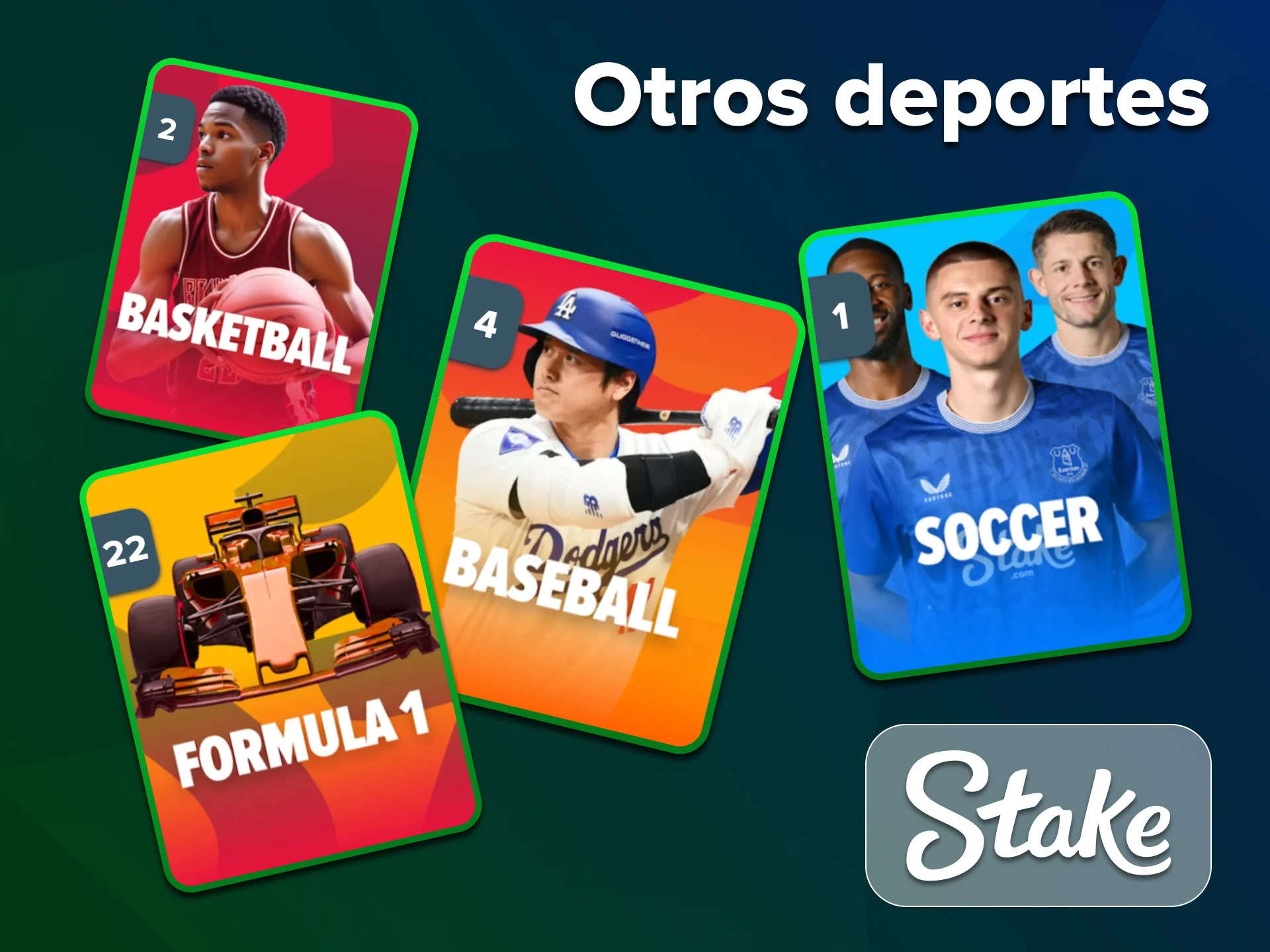 Explora otras disciplinas para apostar en la plataforma oficial de Stake.