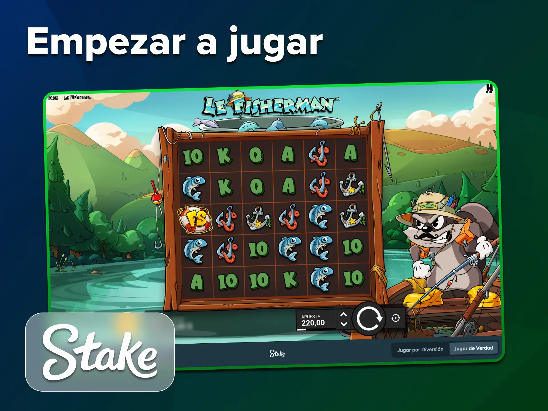 Comience a jugar a las tragamonedas Stake siguiendo los pasos.