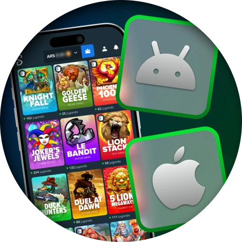 Juega a tus tragamonedas favoritas desde la aplicación Stake.